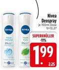 Deospray im Angebot bei EDEKA in Kaufbeuren Deospray Angebote von Nivea bei EDEKA Kaufbeuren für 1,99 €