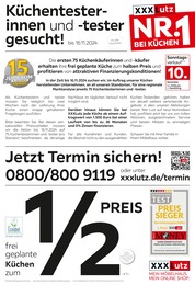 XXXLutz Möbelhäuser Prospekt für Grafing: "Küchentesterinnen und -tester gesucht!", 2 Seiten, 04.11.2024 - 17.11.2024