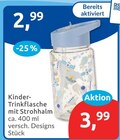 Kinder-Trinkflasche mit Strohhalm im Angebot bei budni in Lüneburg Kinder-Trinkflasche mit Strohhalm Angebote bei budni Lüneburg für 2,99 €