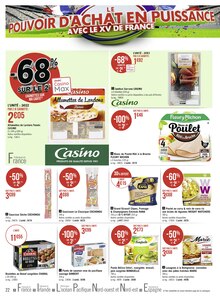 Promotion Viande De Porc dans le prospectus Casino Supermarchés, valable du 06/02/2023 au 19/02/2023 Promo Viande De Porc dans le catalogue Casino Supermarchés du moment à la page 22