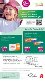 Aktueller mea - meine apotheke Prospekt "Unsere Juli-Angebote" für Ulm Aktueller mea - meine apotheke Prospekt für Ulm mit Seiten