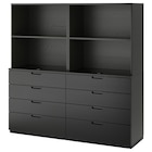 Aktuelles Aufbewahrung mit Schubladen schwarz gebeiztes Eschenfurnier Angebot bei IKEA in Rostock ab 1.298,00 €