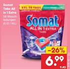 Tabs All in 1 Extra von Somat für 6,99 € bei Netto Marken-Discount im Angebot Tabs All in 1 Extra von Somat im aktuellen Netto Marken-Discount Prospekt