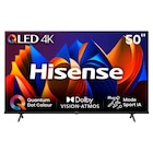 Téléviseur QLED 4K* - 126 cm - HISENSE - Carrefour à Montrouge Téléviseur QLED 4K* - 126 cm - HISENSE en promo chez Carrefour Montrouge à 299,99 €