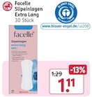 Slipeinlagen Extra Lang von facelle für 1,11 € bei Rossmann im Angebot Slipeinlagen Extra Lang von facelle im aktuellen Rossmann Prospekt
