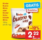 Bueno Minis Angebote von Kinder bei Netto Marken-Discount Hildesheim für 2,22 €