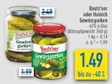 Bautz'ner oder Hainich Gewürzgurken im Angebot bei diska in Gera Bautz'ner oder Hainich Gewürzgurken Angebote von Bautz'ner bei diska Gera für 1,49 €