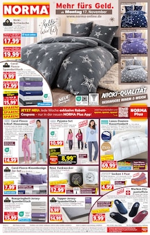Bettdecke im aktuellen Norma Prospekt (Halle (Saale)) Bettdecke im Norma Prospekt "Mehr fĂĽrs Geld" mit 20 Seiten (Halle (Saale))