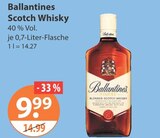 Scotch Whisky von Ballantines im aktuellen V-Markt Prospekt für 9,99 €