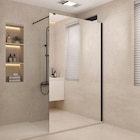 Paroi de douche à l'italienne fixe verre miroir l. 120 x H. 195 cm, ép. 6 mm, profilé noir - Castorama à Vitrolles Paroi de douche à l'italienne fixe verre miroir l. 120 x H. 195 cm, ép. 6 mm, profilé noir en promo chez Castorama Vitrolles à 129,90 €