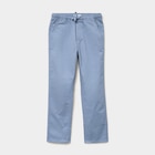 Pantalon chino droit taille ajustable bleu gris garçon dans le catalogue La Halle