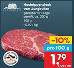 Aktuelle Rindfleisch Angebote bei Netto Marken-Discount in Chemnitz Aktuelles Hochrippensteak vom Jungbullen Angebot bei Netto Marken-Discount in Chemnitz ab 1,79 €