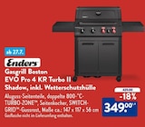 Aktuelle Gasgrill Angebote bei ALDI SÜD in Regensburg Aktuelles Gasgrill Boston EVO Pro 4 KR Turbo II Shadow Angebot bei ALDI SÜD in Regensburg ab 349,00 €