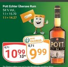 Echter Übersee Rum im Angebot bei GLOBUS in Ludwigshafen Echter Übersee Rum Angebote von Pott bei GLOBUS Ludwigshafen für 9,99 €