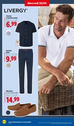 Prix et réduction Pantalon Homme dans le prospectus Lidl en cours Offre Pantalon Homme dans le catalogue Lidl du moment à la page 14