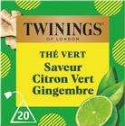 Thé Vert Saveur Citron Vert Gingembre - Twinings en promo chez Intermarché Hyper Thé Vert Saveur Citron Vert Gingembre - Twinings dans le catalogue Intermarché Hyper