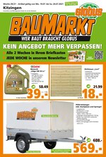 Globus-Baumarkt Prospekt für Segnitz mit 16 Seiten Globus-Baumarkt Prospekt für Segnitz: "WER BAUT BRAUCHT GLOBUS", 16 Seiten, 19.07.2021 - 24.07.2021