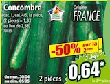 Promo Concombre à 0,64 € dans le catalogue Norma à Champey