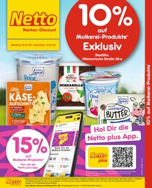 Aktueller Netto Marken-Discount Stadtilm Prospekt Netto Marken-Discount Stadtilm Prospekt "10% auf Molkerei-Produkte" mit 2 Seiten