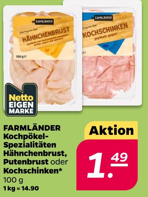 Hähnchenbrust oder Putenbrust oder Kochschinken