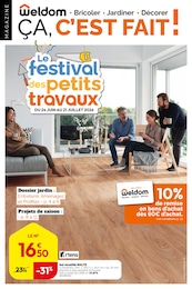 Prospectus Weldom, "Le festival des petits travaux" à La Chartre-sur-le-Loir et alentours, 12 pages, 24/06/2026 - 21/07/2026 Catalogue Weldom "Le festival des petits travaux" à La Chartre-sur-le-Loir et alentours, 12 pages, 24/06/2026 - 21/07/2026