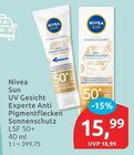 UV Gesicht Experte Anti Pigmentflecken Sonnenschutz Angebote von Nivea bei budni Norderstedt für 15,99 €