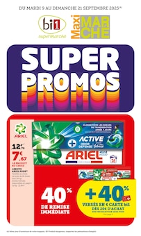 Catalogue Bi1 de la semaine "SUPER PROMOS" avec 1 pages, valide du 09/09/2025 au 21/09/2025 pour Saint-Gengoux-le-National et alentours Prospectus Bi1 de la semaine "SUPER PROMOS" avec 1 pages, valide du 09/09/2025 au 21/09/2025 pour Saint-Gengoux-le-National et alentours