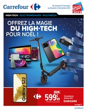 Samsung Angebote im Prospekt "Offrez la magie du high-tech pour Noël !" von Carrefour auf Seite 1