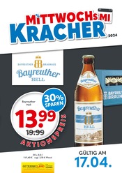 Aktueller Getränkeland Getränkemarkt Prospekt in Hakenberg und Umgebung, "Mittwochskracher" mit 1 Seite, 17.04.2024 - 17.04.2024