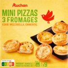 MINI PIZZAS 3 FROMAGES SURGELÉES AUCHAN - AUCHAN - Auchan Hypermarché à Lyon MINI PIZZAS 3 FROMAGES SURGELÉES AUCHAN - AUCHAN en promo chez Auchan Hypermarché Lyon à 4,58 €