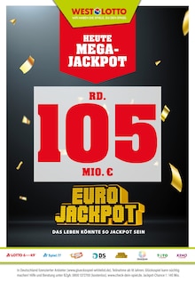 Westlotto Prospekt "Heute rd. 105 Mio. €" mit  Seiten (Würselen)