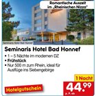 Aktuelles Seminaris Hotel Bad Honnef Angebot bei Netto Marken-Discount in Bielefeld ab 44,99 €