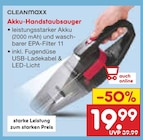 Akku-Handstaubsauger im Netto Marken-Discount Prospekt Akku-Handstaubsauger von CLEANmaxx im aktuellen Netto Marken-Discount Prospekt für 19,99 €