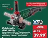 Winkelschleifer »PWS 230 E5« von PARKSIDE im aktuellen Kaufland Prospekt für 49,99 €