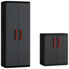 Lot armoire haute et basse resine - Brico Dépôt à Valence Lot armoire haute et basse resine en promo chez Brico Dépôt Valence à 59,90 €