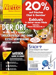 Aktueller Netto Marken-Discount Discounter Prospekt für Vilshofen: 20% auf frisches Obst & Gemüse mit 4} Seiten, 24.02.2025 - 01.03.2025