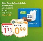 Aktuelle Ritter Sport Angebote bei GLOBUS in Duisburg Aktuelles Tafelschokolade Bunte Vielfalt Angebot bei GLOBUS in Duisburg ab 0,99 €
