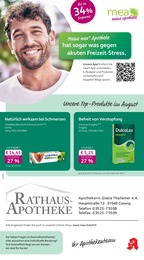 mea - meine apotheke Prospekt "Unsere August-Angebote" für Coswig, 4 Seiten, 01.08.2026 - 31.08.2026 mea - meine apotheke Prospekt "Unsere August-Angebote" für Coswig, 4 Seiten, 01.08.2026 - 31.08.2026