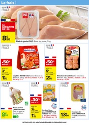 Promos Poulet Fermier dans le catalogue "MAXI FORMAT MINI PRIX" de Carrefour à la page 32