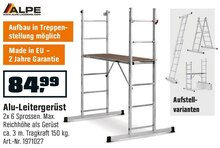 Alu-Leitergerüst bei OBI in Lünen Alu-Leitergerüst im Angebot bei OBI Lünen für 84,99 €