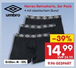Herren Retroshorts Angebote von Umbro bei Netto Marken-Discount Garbsen für 14,99 €