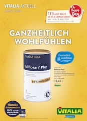 Aktueller VITALIA Reformhaus Biomarkt Prospekt in Metzingen und Umgebung, "GANZHEITLICH WOHLFÜHLEN" mit 8 Seiten, 01.03.2024 - 31.03.2024
