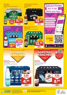 Bier im Netto Marken-Discount Prospekt "DER ORT, AN DEM DU IMMER AUSGEZEICHNETE PREISE FINDEST." mit 2 Seiten (Laatzen)