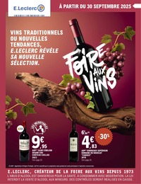 Prospectus Supermarchés de E.Leclerc à Méréville: "FOIRE AUX VINS", 72 pages, 30/09/2025 - 11/10/2025