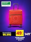 Valise cabine extensible - United Colors of Benetton en promo chez Stokomani Dijon à 49,99 €