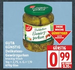 Delikatess-Gewürzgurken von Gut & Günstig im aktuellen EDEKA Prospekt