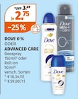Deospray von Dove für 2,75 € bei Müller im Angebot Deospray von Dove im aktuellen Müller Prospekt