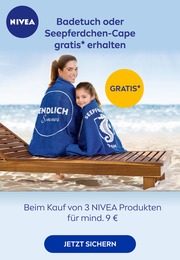 NIVEA Prospekt für Mülheim mit 3 Seiten NIVEA Prospekt für Mülheim: "Badetuch oder Seepferdchen-Cape gratis erhalten", 3 Seiten, 13.06.2022 - 10.07.2022