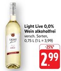 0,0% Wein alkoholfrei Angebote von Light Live bei E center Trier für 2,99 €