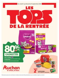 Catalogue Auchan Hypermarché à Rouillac, avec 40 pages Prospectus Auchan Hypermarché à Rouillac, "LES TOPS DE LA RENTRÉE", 40 pages, 01/09/2026 - 13/09/2026